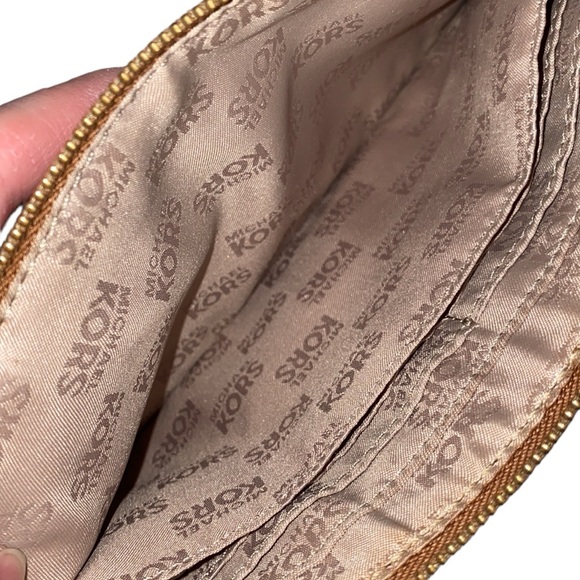 Michael Kors Acorn Sandrine Studded Saffiano Leather Wristlet - Picture 8 of 16